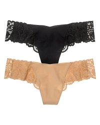 Commando's luxurious soft thong gets a sultry update with a thick lace waistband. Style #LT07 Commando's luxurious soft thong gets a sultry update with a thick lace waistband. Style #LT07