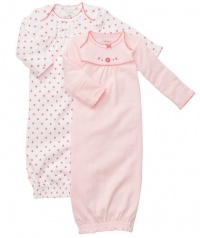 Carters 2-pk. Flower Collection Sleeper Gown Set CORAL One Sz Carters 2-pk. Flower Collection Sleeper Gown Set CORAL One Sz