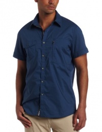 Kenneth Cole Men's Single Zip Pocket Woven Shirt