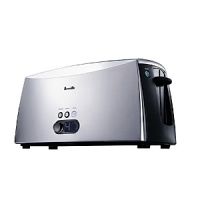 Housed in premium brushed stainless steel, this sleek four-slice toaster has extra-wide and deep self-centering toasting slots. The unique lift-and-look feature allows for lifting the toast lever anytime to monitor toasting without interrupting the cooking cycle. Toast Ready sound alert and LCD display with toasting progress indicator. Reheat and defrost settings. Electronic browning control dial. Removable crumb tray, and handy cord storage in the base to help keep countertops tidy. Housed in premium brushed stainless steel, this sleek four-slice toaster has extra-wide and deep self-centering toasting slots. The unique lift-and-look feature allows for lifting the toast lever anytime to monitor toasting without interrupting the cooking cycle. Toast Ready sound alert and LCD display with toasting progress indicator. Reheat and defrost settings. Electronic browning control dial. Removable crumb tray, and handy cord storage in the base to help keep countertops tidy.