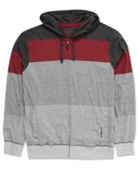With cool colorblocked style, this hoodie from Quiksilver instantly updates your casual companion. With cool colorblocked style, this hoodie from Quiksilver instantly updates your casual companion.