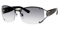 Gucci Women's 2820/F/S Wrap Sunglasses,Shiny Dark Ruthenium Frame/Grey Gradient Lens,One Size Gucci Women's 2820/F/S Wrap Sunglasses,Shiny Dark Ruthenium Frame/Grey Gradient Lens,One Size
