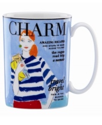 Full of fabulous advice, the Make Headlines Travel Bright mug reads witty and chic with a colorful illustration and cover lines that echo your favorite travel mags. A great gift from kate spade new york. Full of fabulous advice, the Make Headlines Travel Bright mug reads witty and chic with a colorful illustration and cover lines that echo your favorite travel mags. A great gift from kate spade new york.
