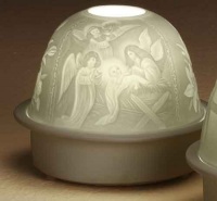 4 LED Lighted Baby Jesus w/ Angels Porcelain Christmas Dome Night Lights 4.75 4 LED Lighted Baby Jesus w/ Angels Porcelain Christmas Dome Night Lights 4.75