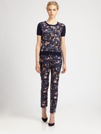 A beautiful, painterly floral print decorates this cropped, slim-fitting style.Self waistband with belt loopsZip flySide slash pocketsBack welt pocketsInseam, about 27CottonDry cleanImportedModel shown is 5'10 (177cm) wearing US size 4. A beautiful, painterly floral print decorates this cropped, slim-fitting style.Self waistband with belt loopsZip flySide slash pocketsBack welt pocketsInseam, about 27CottonDry cleanImportedModel shown is 5'10 (177cm) wearing US size 4.