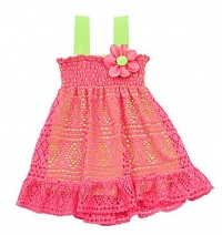 Rare Editions Baby-Girls Smocked Neon Lace Dress Set 6M (S650363) Rare Editions Baby-Girls Smocked Neon Lace Dress Set 6M (S650363)