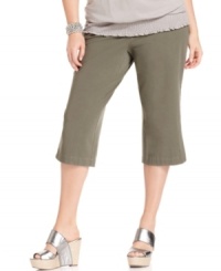 Pair the season's latest tees and tanks with INC's plus size capri pants-- they're must-have basics!
