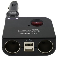 Lenmar SSPU2 Auto 2 Port 12V DC Auto Socket Duplicator Plus 2 USB Port Lenmar SSPU2 Auto 2 Port 12V DC Auto Socket Duplicator Plus 2 USB Port