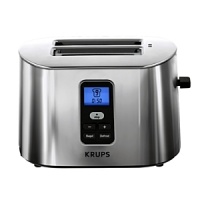 Brushed stainless steel housing, with Blue LCD screen with countdown function. Variable browning control with eight different settings. Defrost and bagel functions. Mid cycle cancel function and cool touch side walls. Brushed stainless steel housing, with Blue LCD screen with countdown function. Variable browning control with eight different settings. Defrost and bagel functions. Mid cycle cancel function and cool touch side walls.