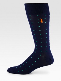 A dynamic dot-print pattern in a bold hue woven in soft, breathable stretch cotton.Mid-calf height57% cotton/37% nylon/3% rubber/2% spandex/1% other fibersMachine washImported A dynamic dot-print pattern in a bold hue woven in soft, breathable stretch cotton.Mid-calf height57% cotton/37% nylon/3% rubber/2% spandex/1% other fibersMachine washImported