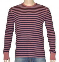Lucky Brand Jeans Men's Striped Thermal Shirt Red Lucky Brand Jeans Men's Striped Thermal Shirt Red