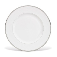 Sloane Square features a chic and simple tailored band, with details of platinum dots, which create a clean and sophisticated look. The accent plate features a wide band of gray mica with true geometric flare in the quadrant design around the border of the plate. Made in England. Sloane Square features a chic and simple tailored band, with details of platinum dots, which create a clean and sophisticated look. The accent plate features a wide band of gray mica with true geometric flare in the quadrant design around the border of the plate. Made in England.