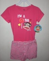 Paul Frank 43622014-09T 2 Piece Short Set, Color Pink, Size 6/6x