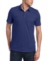 Kenneth Cole Men's Dressy Slub Double Pocket Polo