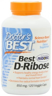 Doctor's Best Best D-ribose Featuring Bioenergy Ribose (850mg), Vegetable Capsule, 120-Count