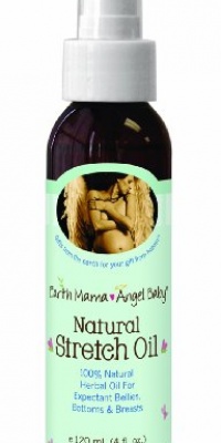 Earth Mama Angel Baby Natural Stretch Oil, 4-Ounce Bottle