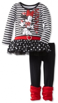 Disney Girls 2-6X 2 Piece Minnie Mouse Oh My Legging Set Disney Girls 2-6X 2 Piece Minnie Mouse Oh My Legging Set