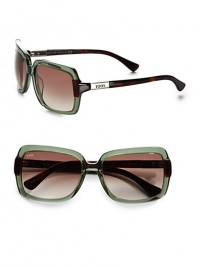 THE LOOKRectangular style Translucent acetate framesLogo etched lens Logo accented temples Variegated armsSignature case includedTHE COLORGreen with brown gradient lensesORIGINMade in Italy THE LOOKRectangular style Translucent acetate framesLogo etched lens Logo accented temples Variegated armsSignature case includedTHE COLORGreen with brown gradient lensesORIGINMade in Italy