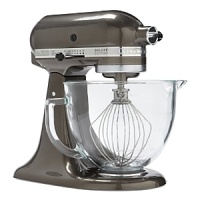 This appealingly retro stand mixer is a kitchen essential for the serious home cook. With 10 speed settings and a tilt-back mixer head for easy access to the 5-qt. work bowl. This appealingly retro stand mixer is a kitchen essential for the serious home cook. With 10 speed settings and a tilt-back mixer head for easy access to the 5-qt. work bowl.
