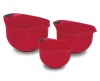 Cuisinart CTG-00-3MBR Set of 3 BPA-free Mixing Bowls, Red