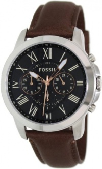 Fossil Grant Chronograph Leather Watch - Brown Fossil Grant Chronograph Leather Watch - Brown