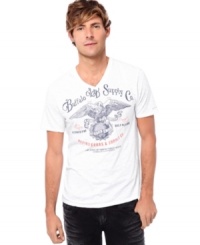 This vintage look t-shirt by Buffalo David Bitton is fashion forward style. This vintage look t-shirt by Buffalo David Bitton is fashion forward style.