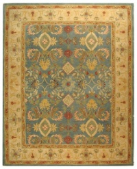 Safavieh AN543C Anatolia Collection 3-Feet by 5-Feet Handmade Hand-Spun Wool Area Rug, Light Blue and Ivory Safavieh AN543C Anatolia Collection 3-Feet by 5-Feet Handmade Hand-Spun Wool Area Rug, Light Blue and Ivory