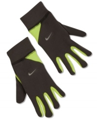 Perfect for sports, these Nike gloves will keep him warm and still able to grip that ball, bat, or bike. Perfect for sports, these Nike gloves will keep him warm and still able to grip that ball, bat, or bike.