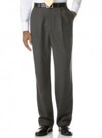 Lauren By Ralph Lauren Mens Charcoal Dress Pants Wool Trousers Double Pleated