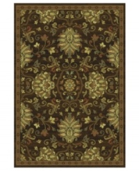 The bold and the beautiful! With lush blooms and a rich dark chocolate hue, this St. Lawrence rug offers a perfectly modern take on traditionally elegant styling. Crafted of durable polypropylene for years of long-lasting beauty. The bold and the beautiful! With lush blooms and a rich dark chocolate hue, this St. Lawrence rug offers a perfectly modern take on traditionally elegant styling. Crafted of durable polypropylene for years of long-lasting beauty.