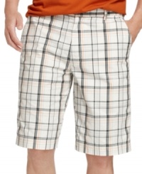 Comfortable style is what you're all about and these Izod shorts has you covered in cotton for all day breathability and comfort. Comfortable style is what you're all about and these Izod shorts has you covered in cotton for all day breathability and comfort.