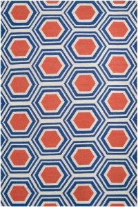 Surya Fallon FAL-1035 Jill Rosenwald Honeycomb Flat Weave Hand Made Area Rug, 3-Feet 6-Inch by 5-Feet 6-Inch, Royal Blue Surya Fallon FAL-1035 Jill Rosenwald Honeycomb Flat Weave Hand Made Area Rug, 3-Feet 6-Inch by 5-Feet 6-Inch, Royal Blue