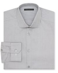 Solidify your workday wardrobe with a masterfully modern dress shirt from Theory, rendered in crisp cotton with a bit of spandex for a truer fit. Solidify your workday wardrobe with a masterfully modern dress shirt from Theory, rendered in crisp cotton with a bit of spandex for a truer fit.