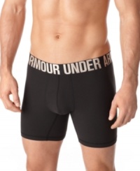 Feel elite from head to toe when you are sporting these stretch fabric boxer briefs from Under Armour®. Feel elite from head to toe when you are sporting these stretch fabric boxer briefs from Under Armour®.