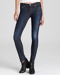 Rock downtown style in rag & bone/JEAN skinnies, distressed with subtle whiskering for understated cool. Rock downtown style in rag & bone/JEAN skinnies, distressed with subtle whiskering for understated cool.