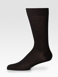 Smooth cotton knit with subtle ribbing and a stitched logo accent.Mid-calf heightLogo embroideryCottonMachine washMade in Italy Smooth cotton knit with subtle ribbing and a stitched logo accent.Mid-calf heightLogo embroideryCottonMachine washMade in Italy