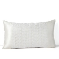 Bring sweet dreams to your sanctuary with this luminous Hudson Park Luxe decorative pillow in linen and silk, boasting a sleek white on white abstract print. Bring sweet dreams to your sanctuary with this luminous Hudson Park Luxe decorative pillow in linen and silk, boasting a sleek white on white abstract print.