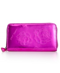 A shining example of effortless organization, this Betsey Johnson wallet adds glossy-glamour to everyday accessorizing. Ideally sized to slip inside a handbag, it boasts plenty of pockets and compartments for all the essentials. A shining example of effortless organization, this Betsey Johnson wallet adds glossy-glamour to everyday accessorizing. Ideally sized to slip inside a handbag, it boasts plenty of pockets and compartments for all the essentials.