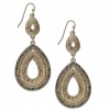 INC International Concepts Earrings, 12k Gold-Plated Glass Accent Drop Earrings