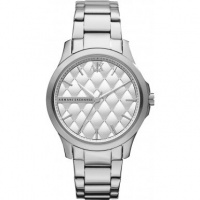 Armani Exchange Silver Quilted Dial Stainless Steel Ladies Watch AX5200 Armani Exchange Silver Quilted Dial Stainless Steel Ladies Watch AX5200
