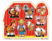 Melissa & Doug Jumbo Knob Wooden Farm Puzzle Melissa & Doug Jumbo Knob Wooden Farm Puzzle