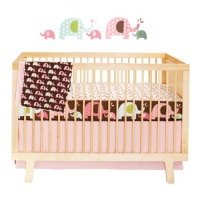 Skip Hop Complete Sheet 4 Piece Crib Bedding Sets, Pink Elephant Skip Hop Complete Sheet 4 Piece Crib Bedding Sets, Pink Elephant