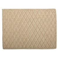 Natural, rustic burlap in a textural quilted pattern makes this Juliska placemat a warm backdrop to any meal. Natural, rustic burlap in a textural quilted pattern makes this Juliska placemat a warm backdrop to any meal.