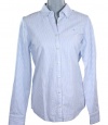 Vineyard Vines Womens Cotton Oxford Stripe Shirt Maui Blue
