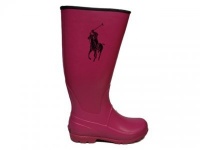 Polo By Ralph Lauren Proprietor Larger Pony Rainboot (Toddler/Little Kid/Big Kid),Fuschia with Black,6 M US Big Kid