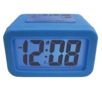 Advance Time Technology Silicone LCD Alarm Clock with Matching Backlight, Blue Advance Time Technology Silicone LCD Alarm Clock with Matching Backlight, Blue