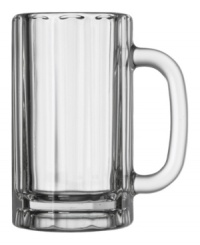 Beer mugs with a fluted texture and large handles add an air of sophistication to even the hardiest toasts. Drink to the eco-conscious recycled glass with three friends. Beer mugs with a fluted texture and large handles add an air of sophistication to even the hardiest toasts. Drink to the eco-conscious recycled glass with three friends.
