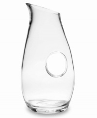 Modern style meets everyday function in this fashionable pitcher. A beautiful addition to the Tuscany stemware and barware collection from Lenox, this intriguing yet graceful piece features a smooth pierced handle design. Modern style meets everyday function in this fashionable pitcher. A beautiful addition to the Tuscany stemware and barware collection from Lenox, this intriguing yet graceful piece features a smooth pierced handle design.