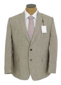 Calvin Klein Mens Taupe Pinstripe Slim Fit Linen Suit Calvin Klein Mens Taupe Pinstripe Slim Fit Linen Suit
