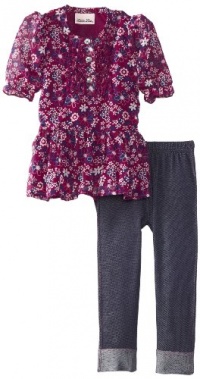 Little Lass Baby-Girls Infant 2 Piece Flower Chiffon Legging Set, Purple, 12 Months Little Lass Baby-Girls Infant 2 Piece Flower Chiffon Legging Set, Purple, 12 Months